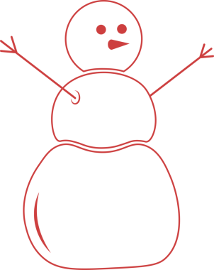 Saydam arkaplanda kopya alanı olan kırmızı kardan adamın dijital png çizimi. İzole görüntü, şekil, renk, kış, Noel, kutlama ve yazma kavramı.