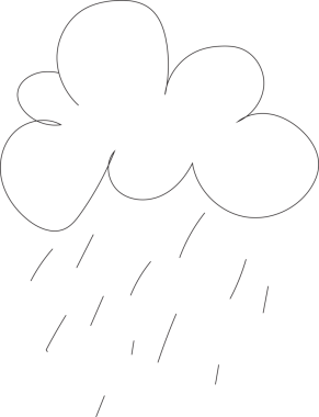 Saydam arka planda yağmurlu bulutların dijital png çizimi. İzole görüntü, şekil, hava, renk ve desen kavramı.