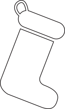 Şeffaf arka planda noel çorabının dijital png çizimi. İzole görüntü, şekiller ve noel konsepti.