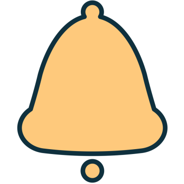 Şeffaf arkaplanda bej çanın dijital png çizimi. İzole imaj, Noel, gelenek ve kutlama konsepti.