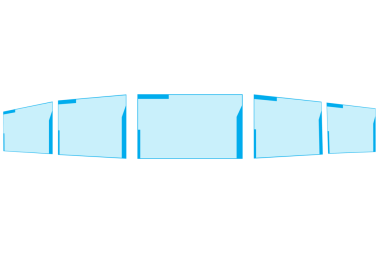 Şeffaf arkaplandaki mavi ekranların dijital png çizimi. İzole görüntü, iletişim ve teknoloji.
