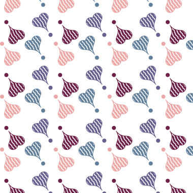 Şeffaf arkaplanda tekrarlanan renkli kalplerin dijital png çizimi. Ayrı resim, tasarım arkaplan ve maket.