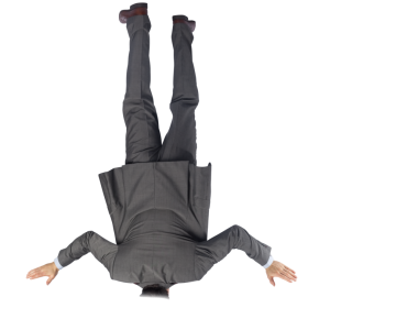 İş adamının dijital png fotoğrafı şeffaf arka planda ters çevrilmiş. İzole fotoğraf, iş ve profesyonel..