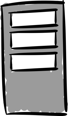 Şeffaf arkaplanda bilgisayar sunucusunun dijital png illüstrasyonu. İzole görüntü, bilgisayar ve teknoloji kavramı.