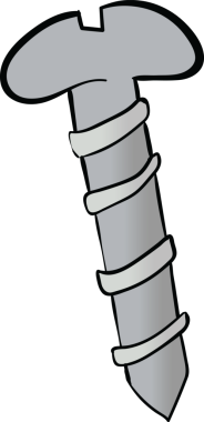 Saydam arkaplanda fotokopi alanı olan büyük gri vidaların dijital png çizimi. İzole görüntü, şekil, renk ve yazım kavramı.