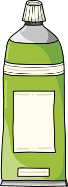 Şeffaf arkaplanda yeşil diş macununun dijital png çizimi. İzole görüntü, şekiller ve kişisel bakım kavramı.