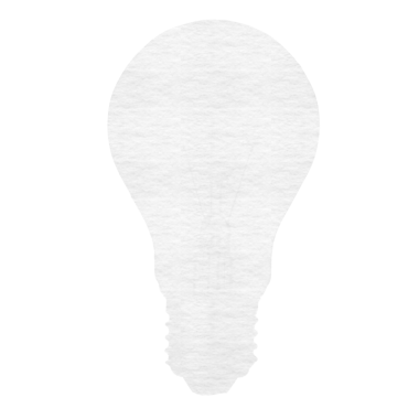 Şeffaf arkaplanda beyaz kağıt ampulün dijital png çizimi. İzole görüntü, fikir ve yaratıcılık kavramı.