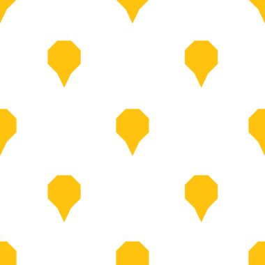 Saydam arkaplanda tekrarlanan sarı harita iğnelerinin dijital png çizimi. Ayrı resim, tasarım arkaplan ve maket.