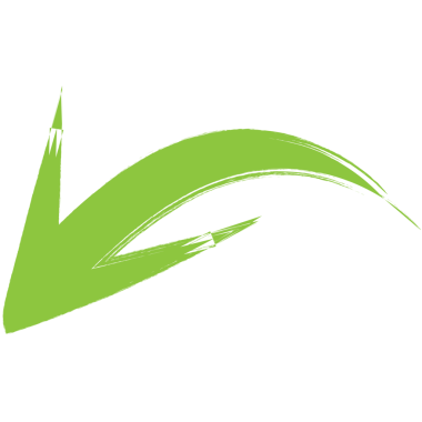 Şeffaf arkaplanı işaret eden yeşil okun dijital png çizimi. İzole görüntü, şekil, renk ve yön kavramı.