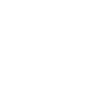 Şeffaf arkaplanda beyaz şekillerin dijital png görüntüsü. İzole görüntü, şekiller ve kalıp kavramı.