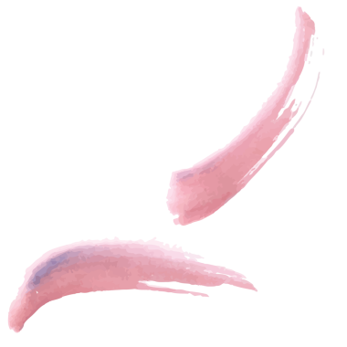 Saydam arkaplanda fotokopi alanı olan iki pembe lekenin dijital png çizimi. İzole görüntü, şekil, renk ve yazım kavramı.