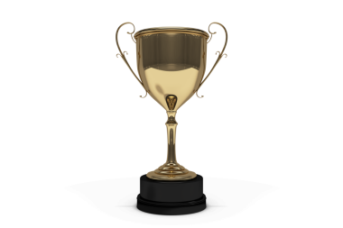 Şeffaf arka planda altın bardağın dijital png illüstrasyonu. İzole imaj, rekabet, kazanma, zafer ve ödül.