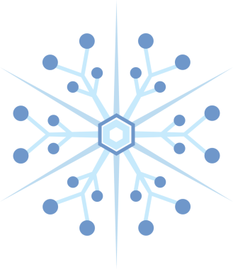 Şeffaf arkaplanda mavi kar tanesinin dijital png çizimi. İzole görüntü, kış ve şekiller konsepti.