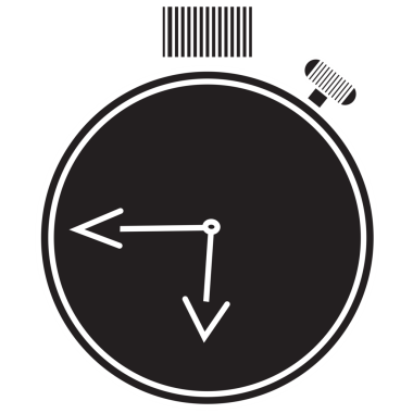 Şeffaf arkaplanda siyah zamanlayıcının dijital png çizimi. İzole görüntü, şekiller ve zaman kavramı.