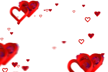 Şeffaf arkaplanda kırmızı kalplerin dijital png çizimi. İzole görüntü, aşk ve romantizm kavramı.