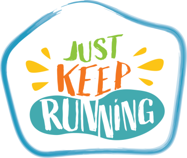 Saydam arkaplanda metin ve şekiller çalıştırmaya devam etmenin dijital png çizimi. İzole görüntü, mesaj ve şekiller konsepti.