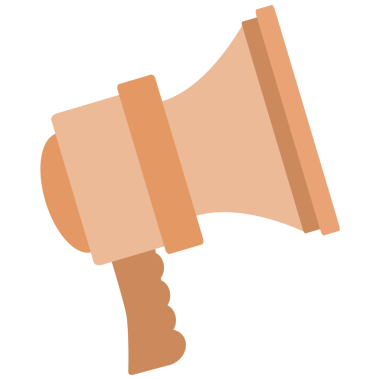 Şeffaf arkaplanda bej hoparlörün dijital png çizimi. İzole görüntü, mesaj ve iletişim konsepti.