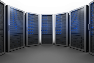 Şeffaf arkaplanda sunucu odasının dijital png çizimi. İzole resim, bilgisayar ve ağ kavramı.