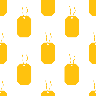 Şeffaf arkaplanda sarı etiketlerin dijital png çizimi. İzole görüntü, alışveriş, arkaplan tasarımı ve desen.