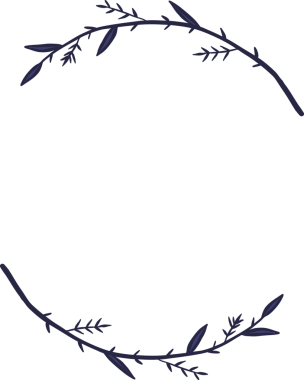 Saydam arkaplanda kopya alanı olan mavi dalların dijital png çizimi. İzole görüntü, şekiller ve kalıp kavramı.