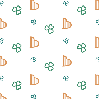 Şeffaf arp ve yoncaların dijital png çizimi tekrarlandı. Ayrı resim, tasarım arkaplan ve maket.