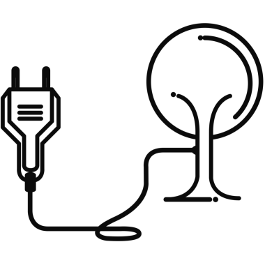 Şeffaf arkaplanda aydınlatılmış aynanın dijital png çizimi. İzole görüntü, elektrik ve enerji, güç kaynağı.
