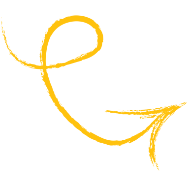 Şeffaf arkaplanda sarı okun dijital png çizimi. İzole görüntü, yön ve şekil kavramı.