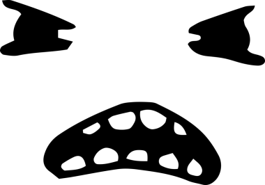 Şeffaf arkaplanda kızgın yüzün dijital png çizimi. İzole görüntü, duygu ve öfke konsepti.