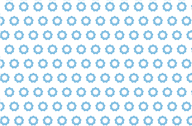 Şeffaf arkaplanda tekrarlanan şekillerin mavi desenlerinin dijital png çizimi. İzole görüntü, kalıp ve şekil kavramı.
