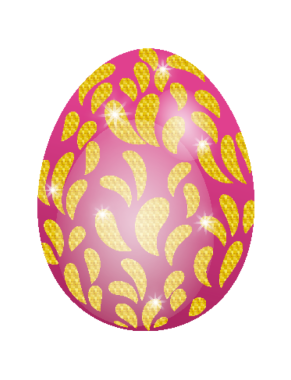 Şeffaf arkaplanda pembe ve sarı paskalya yumurtalarının dijital png çizimi. İzole imaj, Paskalya, gelenek ve kutlama konsepti.