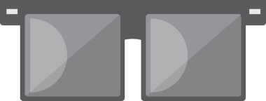 Şeffaf arkaplanda gri kare gözlüklerin dijital png çizimi. İzole görüntü, göz koruması ve moda..