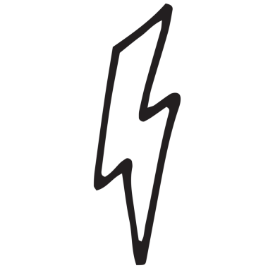 Şeffaf arkaplanda gök gürültüsü sembolünün dijital png çizimi. İzole görüntü, hava, tehlike ve doğa kavramı.