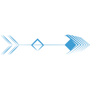 Şeffaf arkaplanda mavi okun dijital png çizimi. İzole görüntü, yön ve şekil kavramı.