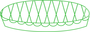 Şeffaf arkaplanda yeşil soyut şeklin dijital png çizimi. İzole görüntü, soyutlama ve şekil kavramı.