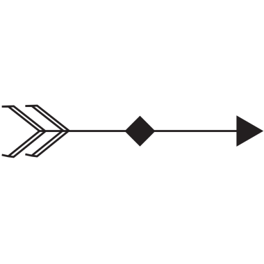 Şeffaf arkaplanda siyah okun dijital png çizimi. İzole görüntü, yön ve şekil kavramı.