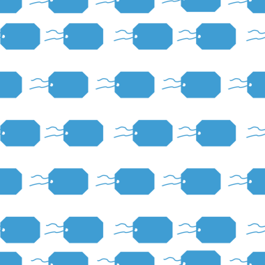 Şeffaf arkaplanda tekrarlanan mavi hediye etiketlerinin dijital png çizimi. Ayrı resim, tasarım arkaplan ve maket.