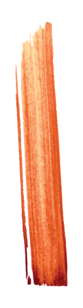 Şeffaf arka planda turuncu elle boyanmış dijital png çizimi. Ayrı resim, resim, tasarım arkaplan ve maket.