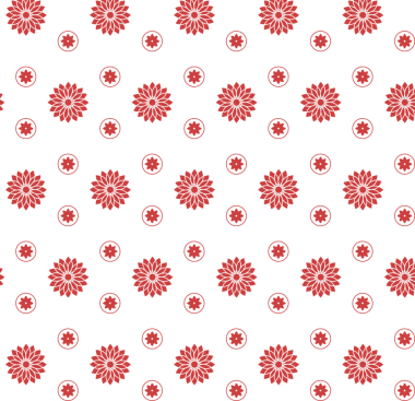 Şeffaf arkaplanda tekrarlanan kırmızı şekillerin dijital png çizimi. İzole görüntü, kalıp ve şekil kavramı.