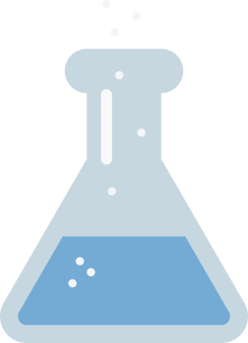 Şeffaf arkaplanda sıvı bulunan mavi test tüpünün dijital png çizimi. Ayrı görüntü, laboratuvar, bilgi, bilim, deney.