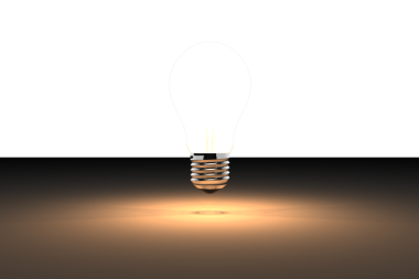 Şeffaf arkaplanda ampulün dijital png çizimi. İzole görüntü, enerji, fikirler ve yenilik.