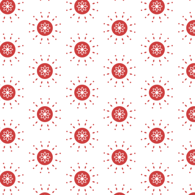 Şeffaf arkaplanda tekrarlanan kırmızı şekillerin dijital png çizimi. İzole görüntü, kalıp ve şekil kavramı.