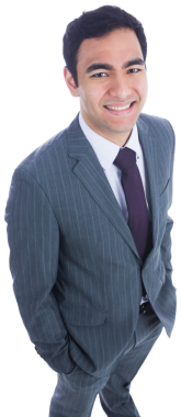 Saydam arka planda gülümseyen mutlu melez iş adamının dijital png fotoğrafı. İzole fotoğraf, iş ve profesyonel..