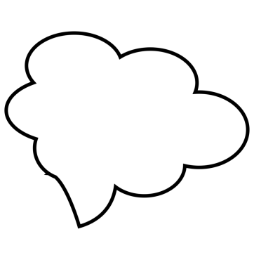 Şeffaf arkaplanda beyaz konuşma baloncuğunun dijital png çizimi. İzole görüntü, şekiller ve mesaj konsepti.