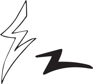 Saydam arkaplanda fotokopi alanı olan siyah yıldırımların dijital png çizimi. İzole görüntü, şekil, renk ve yazım kavramı.