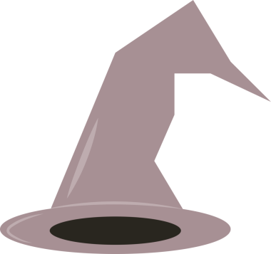 Şeffaf arkaplanda sihirbaz şapkasının dijital png çizimi. İzole görüntü, sihir ve masal konsepti.