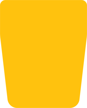 Şeffaf arkaplanda sarı soyut şeklin dijital png çizimi. İzole görüntü, soyutlama ve şekil kavramı.