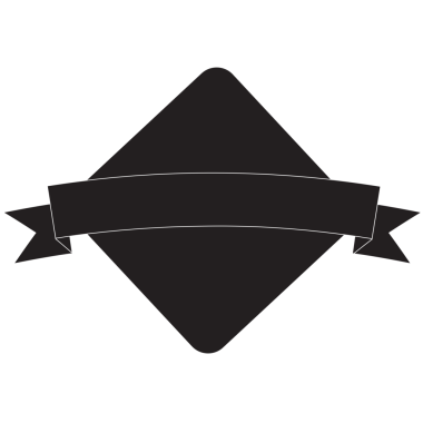 Saydam arkaplanda fotokopi alanı olan siyah rozetin dijital png çizimi. İzole görüntü, yazı ve biçim kavramı.