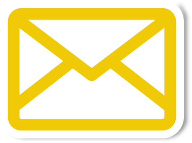 Şeffaf arkaplanda sarı zarfın dijital png çizimi. İzole resim, bilgi, mesaj ve iletişim.