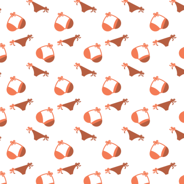 Şeffaf arkaplanda turuncu bikinilerin dijital png çizimi. İzole görüntü, şekil, renk, yaz, tatiller, kumaş ve desen kavramı.