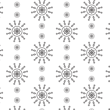 Şeffaf arkaplanda tekrarlanan şekillerin siyah desenlerinin dijital png çizimi. İzole görüntü, kalıp ve şekil kavramı.